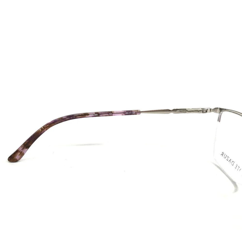 Cote D'azur Eyeglasses Frames CDA-380 C2 Purple Cat Eye Half Rim 53-17-138